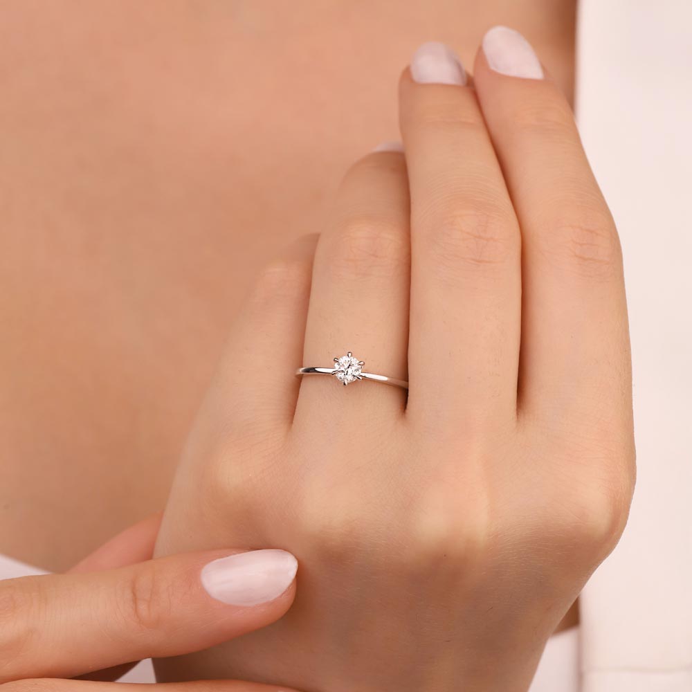 0.40 Karat Pırlanta Tiffany Forever Tektaş Yüzük